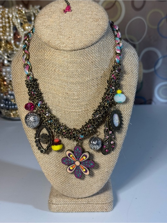 Jewelry - RARE Betsey Johnson  Y2K Vintage Multicolor Charm Statement Necklace